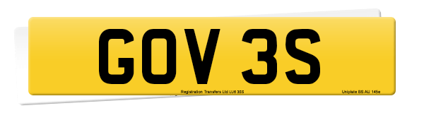 Registration number GOV 3S